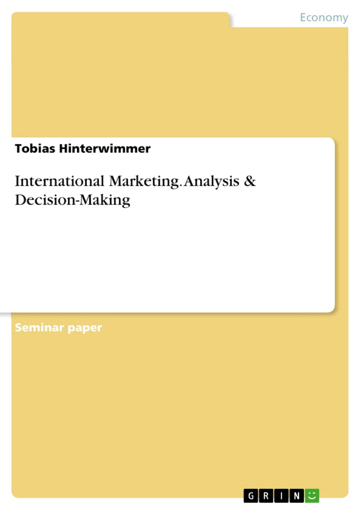 Title: International Marketing. Analysis & Decision-Making