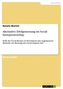 Título: Alternative Erfolgsmessung im Social Entrepreneurship