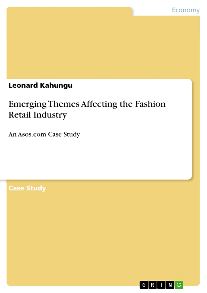 Titel: Emerging Themes Affecting the Fashion Retail Industry