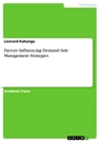 Título: Factors Influencing Demand Side Management Strategies
