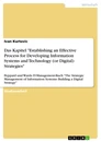 Title: Das Kapitel "Establishing an Effective Process for Developing Information Systems and Technology (or Digital) Strategies"