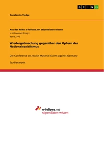 Título: Wiedergutmachung gegenüber den Opfern des Nationalsozialismus