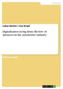 Title: Digitalization in big firms. Review of advances in the automotive industry