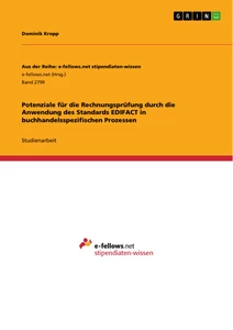 Titel: Potenziale für die Rechnungsprüfung durch die Anwendung des Standards EDIFACT in buchhandelsspezifischen Prozessen