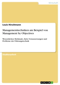 Titel: Managementtechniken am Beispiel von Management by Objectives