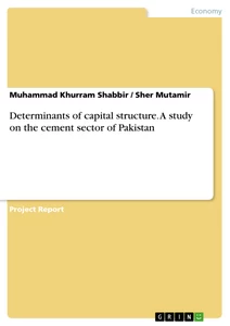 Título: Determinants of capital structure. A study on the cement sector of Pakistan