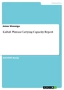 Título: Kaibab Plateau Carrying Capacity Report