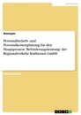 Título: Personalbedarfs- und Personalkostenplanung für den Hauptprozess 'Beförderungsleistung' der Regionalverkehr Kurhessen GmbH
