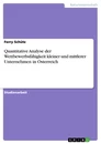 Titel: Quantitative Analyse der Wettbewerbsfähigkeit kleiner und mittlerer Unternehmen in Österreich
