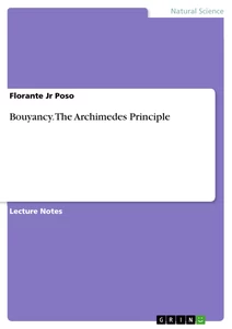 Title: Bouyancy. The Archimedes Principle