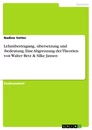 Título: Lehnübertragung, -übersetzung und -bedeutung. Eine Abgrenzung der Theorien von Walter Betz & Silke Jansen
