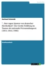 Title: "...hier ragen Spuren von deutscher Herrlichkeit". Der Große Feldberg im Taunus als nationaler Versammlungsort (1814, 1844, 1906)