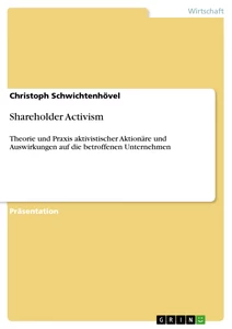 Titre: Shareholder Activism