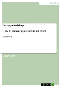 Title: How to answer questions in an exam