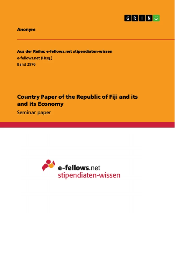 Title: Country Paper of the Republic of Fiji and its and its Economy