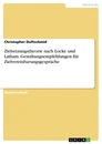 Titre: Zielsetzungstheorie nach Locke und Latham. Gestaltungsempfehlungen für Zielvereinbarungsgespräche