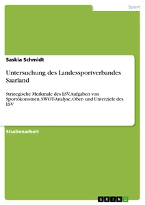 Título: Untersuchung des Landessportverbandes Saarland