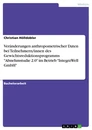 Title: Veränderungen anthropometrischer Daten bei Teilnehmern/innen des Gewichtsreduktionsprogramms "Abnehmstudie 2.0" im Betrieb "IntegraWell GmbH"