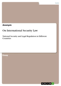 Title: On International Security Law