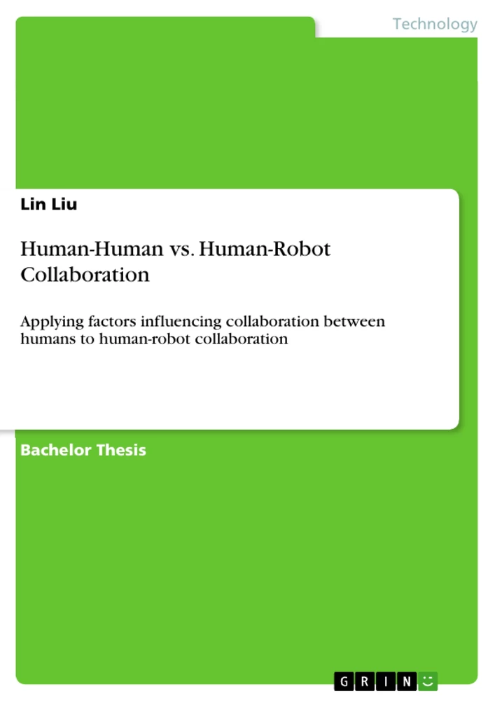 Titel: Human-Human vs. Human-Robot Collaboration