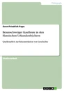 Titel: Braunschweiger Kaufleute in den Hansischen Urkundenbüchern