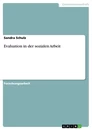 Título: Evaluation in der sozialen Arbeit