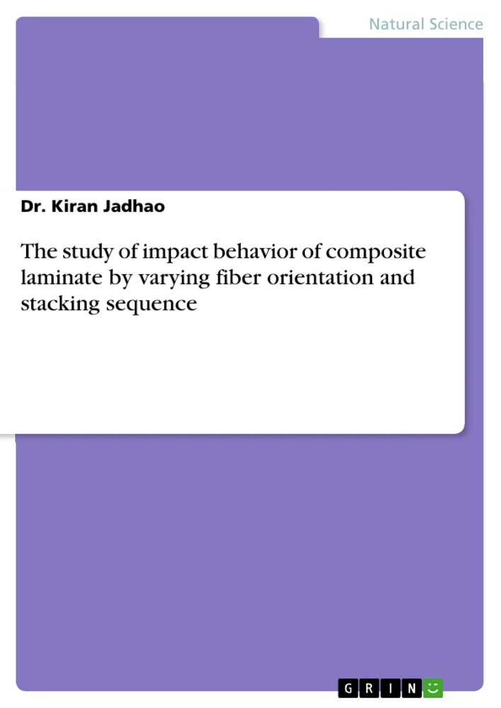 Título: The study of impact behavior of composite laminate by varying fiber orientation and stacking sequence