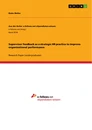 Title: Supervisor feedback as a strategic HR practice to improve organizational performance