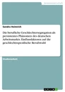 Title: Die berufliche Geschlechtersegregation als persistentes Phänomen des deutschen Arbeitsmarkts. Einflussfaktoren auf die geschlechtsspezifische Berufswahl