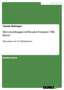 Título: Ehevorstellungen in Theodor Fontanes "Effi Briest"
