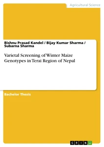 Title: Varietal Screening of Winter Maize Genotypes in Terai Region of Nepal