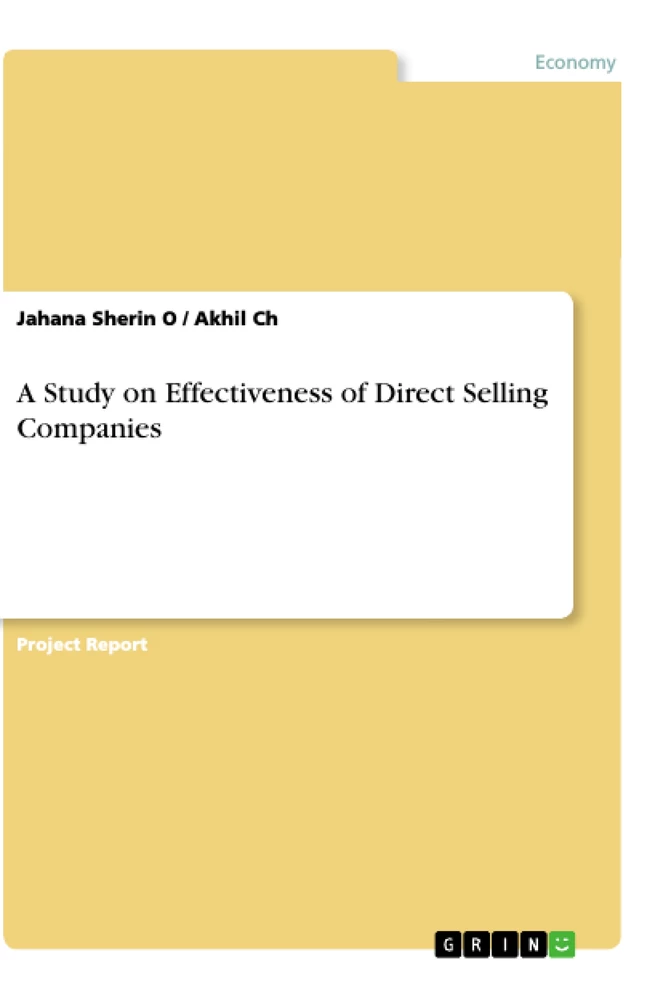 Titel: A Study on Effectiveness of Direct Selling Companies