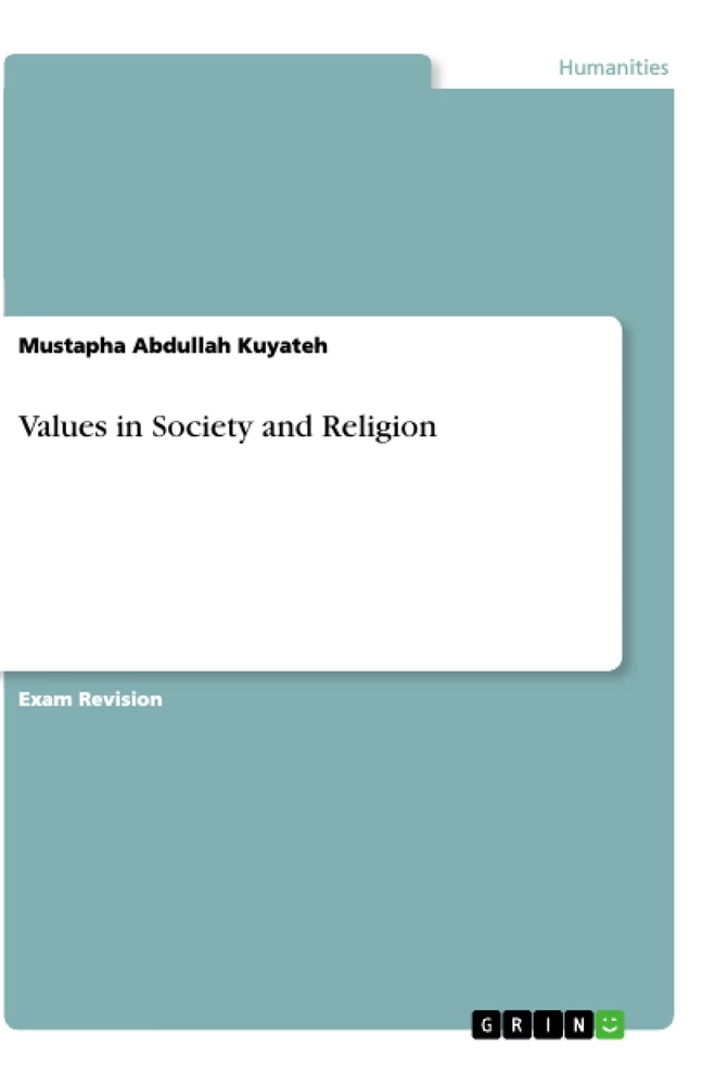 Título: Values in Society and Religion