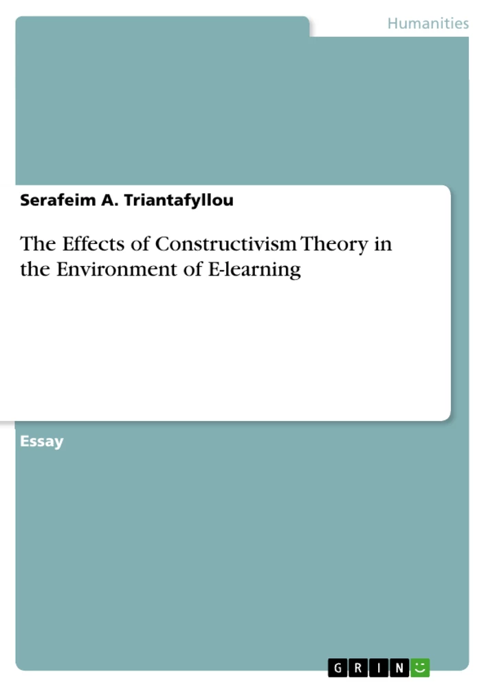 Titel: The Effects of Constructivism Theory in the Environment of E-learning