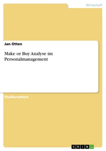 Título: Make or Buy Analyse im Personalmanagement