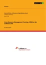 Título: Crew Resource Management Training. CRM bei der Lufthansa AG