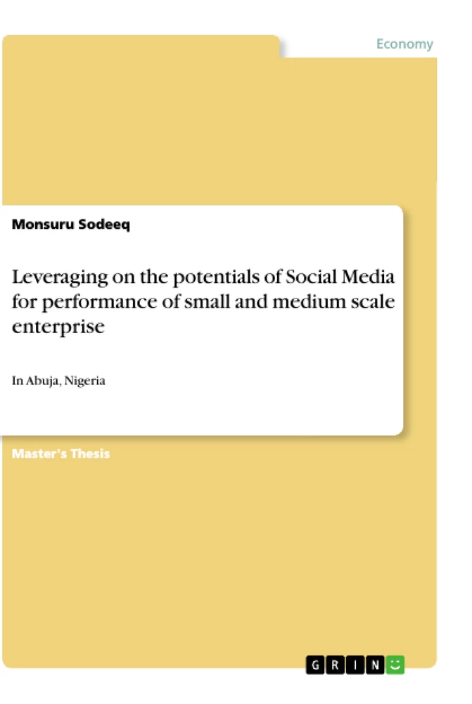Titel: Leveraging on the potentials of Social Media for performance of small and medium scale enterprise
