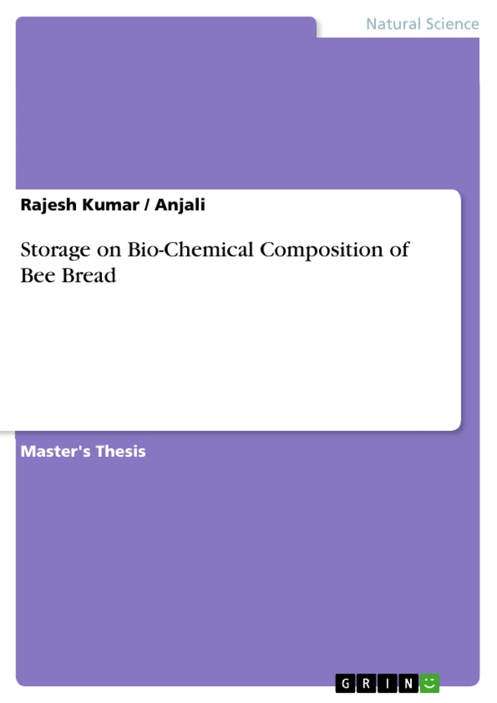 Titel: Storage on Bio-Chemical Composition of Bee Bread