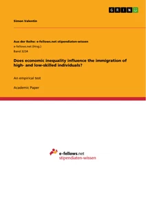 Title: Does economic inequality influence the immigration of high- and low-skilled individuals?