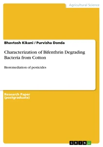 Title: Characterization of Bifenthrin Degrading Bacteria from Cotton