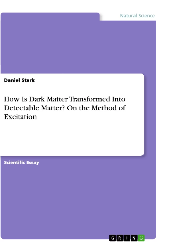 Titre: How Is Dark Matter Transformed Into Detectable Matter? On the Method of Excitation