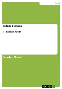 Titre: Ist Reiten Sport