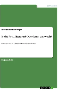 Title: Is dat Pop...literatur? Oder kann dat wech?
