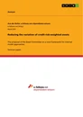 Title: Reducing the variation of credit risk-weighted assets