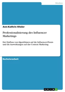 Title: Professionalisierung des Influencer Marketings