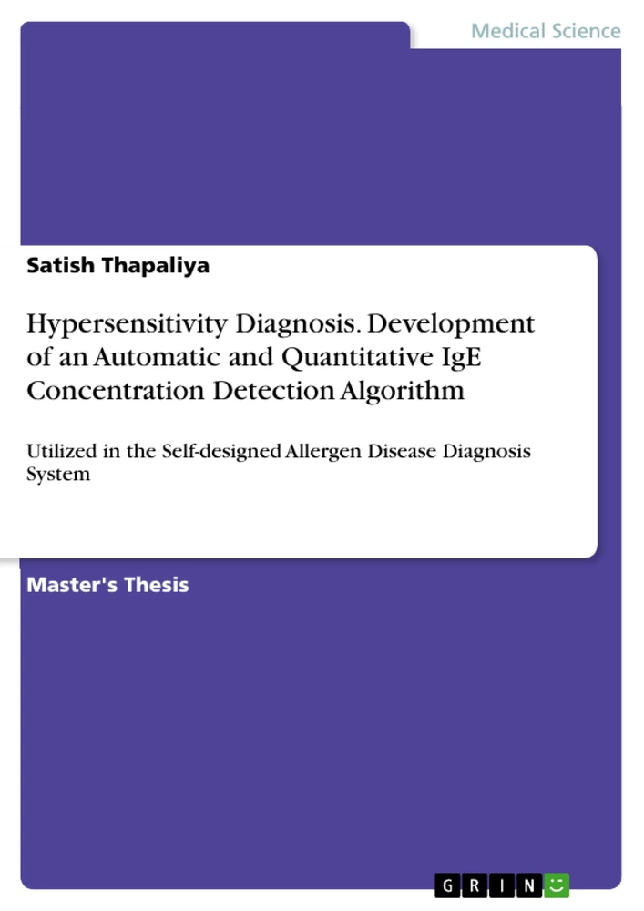 Titel: Hypersensitivity Diagnosis. Development of an Automatic and Quantitative IgE Concentration Detection Algorithm