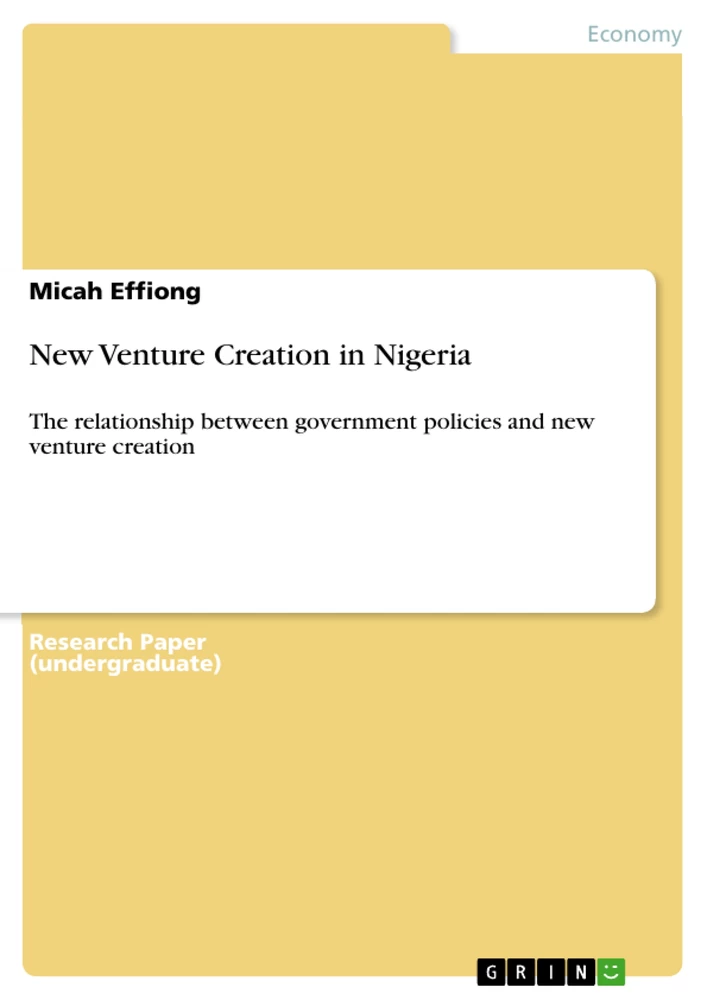 Title: New Venture Creation in Nigeria