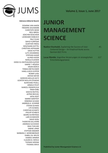 Titel: Junior Management Science, Volume 2, Issue 1, June 2017