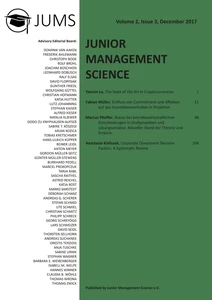 Titel: Junior Management Science, Volume 2, Issue 3, December 2017