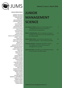 Titel: Junior Management Science, Volume 3, Issue 1, March 2018